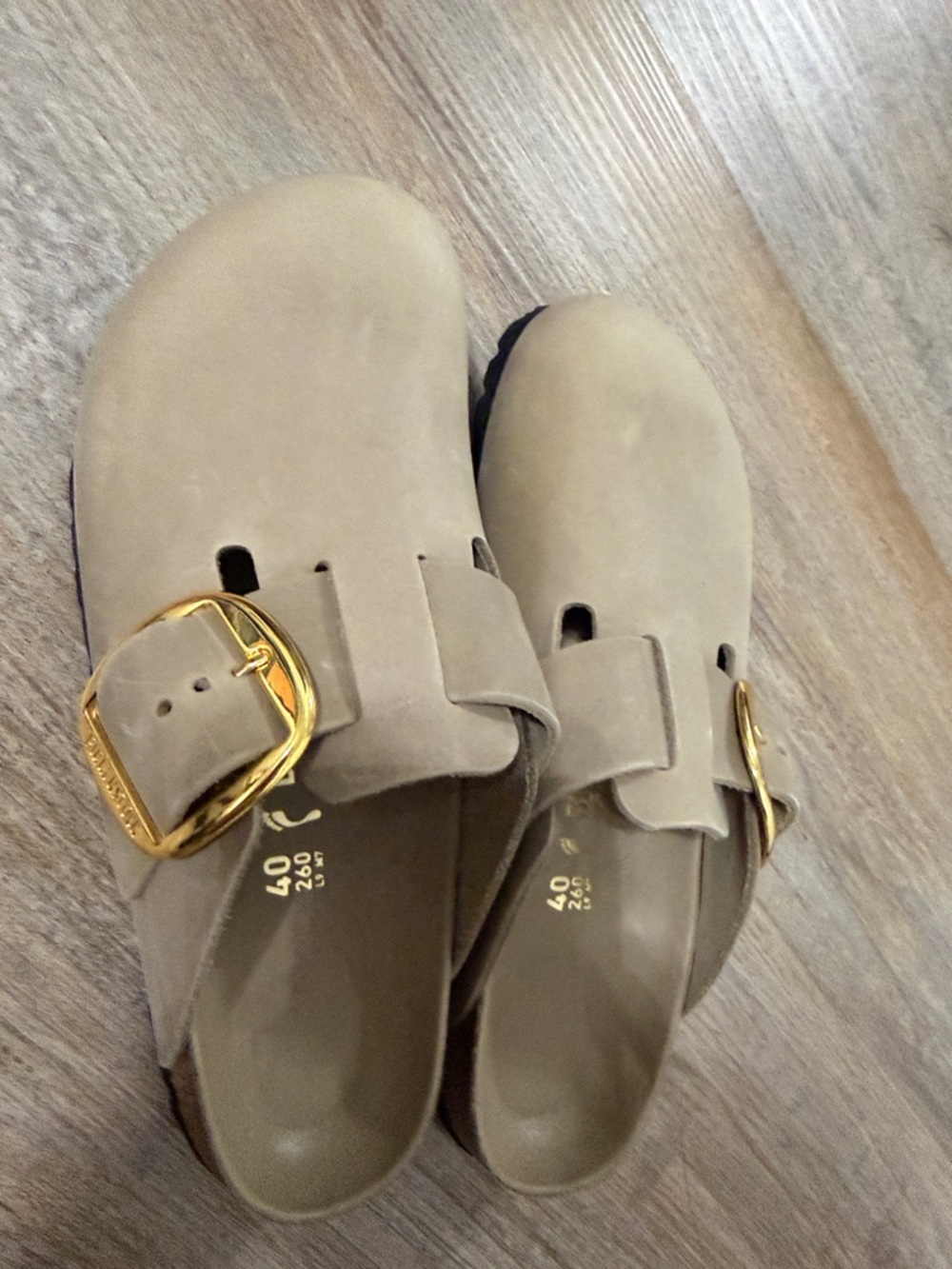 Birkenstock boston big buckle clog tobacco brown size 40 9-9.5